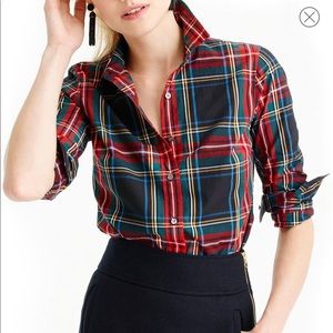 J crew factory plaid blouse